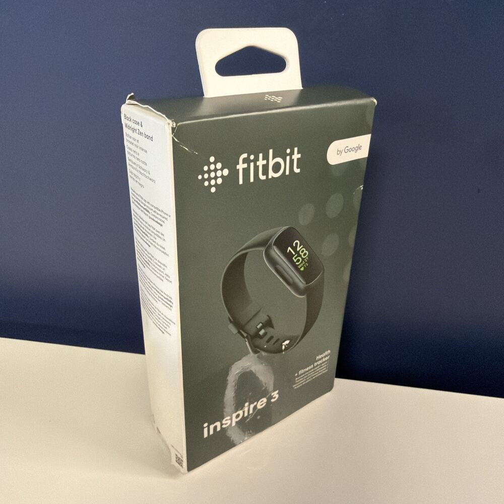 Fitbit Inspire 3 Heart Rate Health & Fitness Tracker Midnight Zen/Black